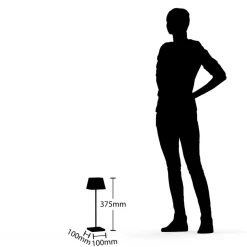 Lucande Patini LED tafellamp buiten, zwart