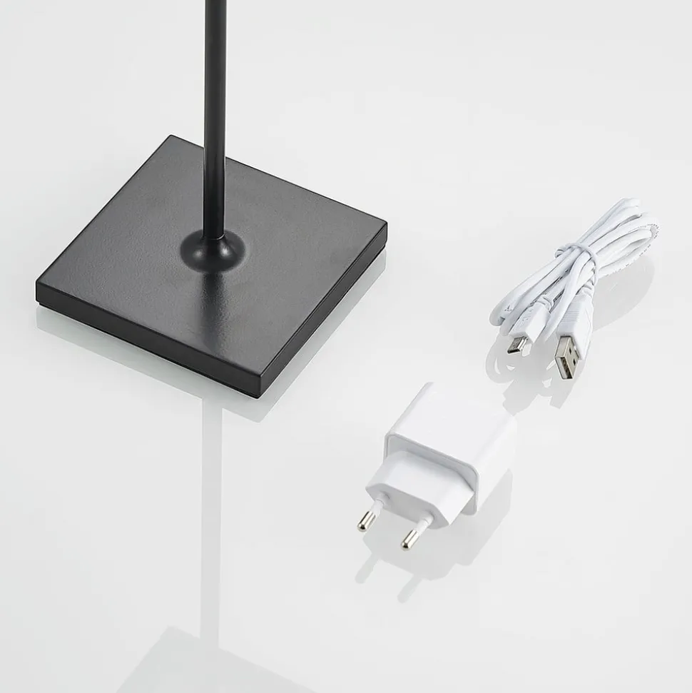 Lucande Patini LED tafellamp buiten, zwart