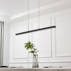 Lucande Pendolo LED hanglamp, zwart, aluminium, 120 cm