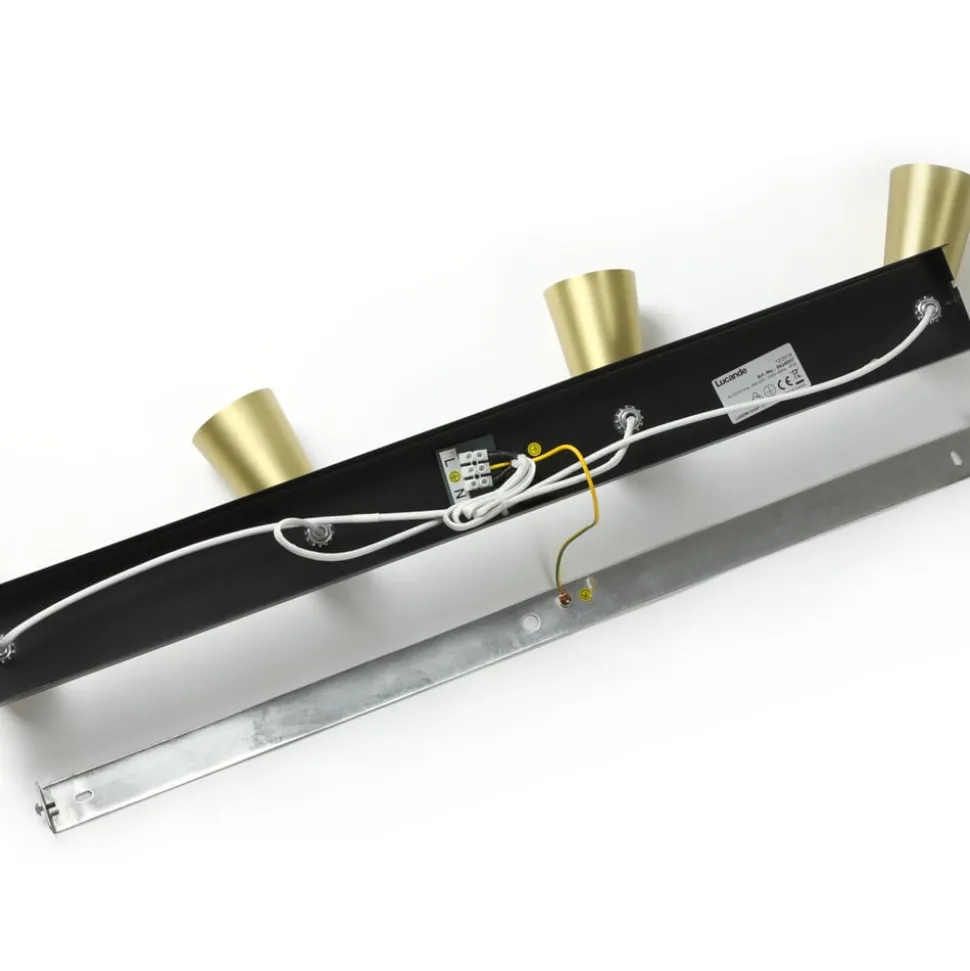 Lucande plafondlamp Angelina, 4-lamps, messing/goud