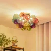 Lucande plafondlamp Diborah, kleurrijk, glas, Ø 50 cm, G9