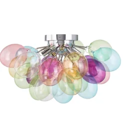 Lucande plafondlamp Diborah, kleurrijk, glas, Ø 50 cm, G9