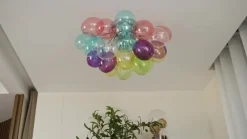 Lucande plafondlamp Diborah, kleurrijk, glas, Ø 50 cm, G9