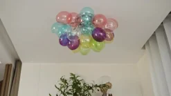 Lucande plafondlamp Diborah, kleurrijk, glas, Ø 50 cm, G9