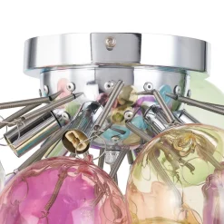 Lucande plafondlamp Diborah, kleurrijk, glas, Ø 50 cm, G9