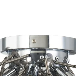 Lucande plafondlamp Diborah, rookgrijs, glas, Ø 50 cm, G9