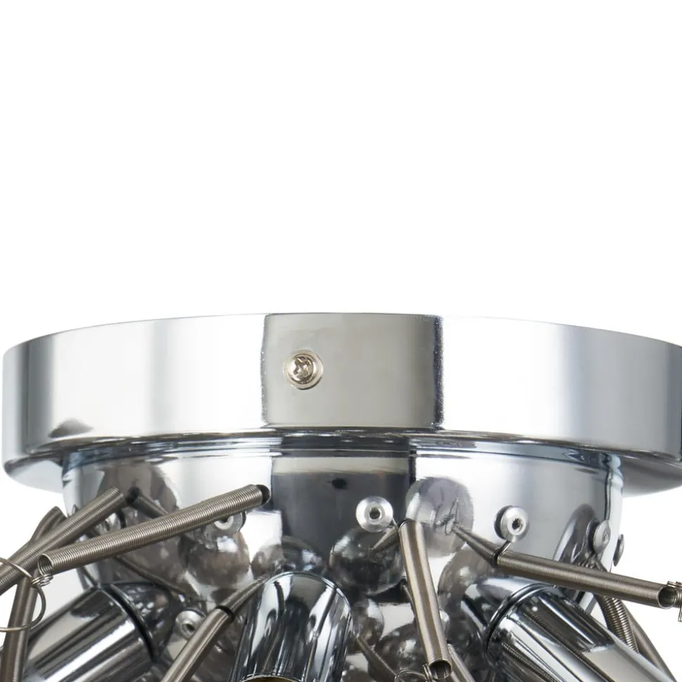 Lucande plafondlamp Diborah, rookgrijs, glas, Ø 50 cm, G9