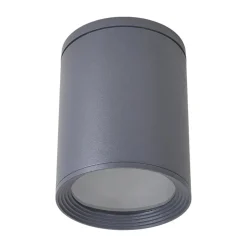 Lucande plafondspot Minna, antraciet, 14cm, IP54, E27