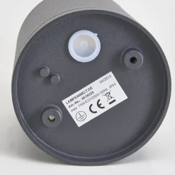 Lucande plafondspot Minna, antraciet, 14cm, IP54, E27