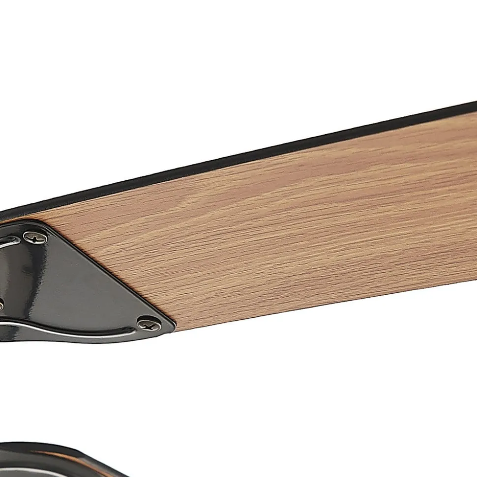 Lucande plafondventilator Tedric, zwart, stil, 133 cm