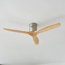 Lucande plafondventilator Vindur, nikkel, DC, stil, Ø 132 cm