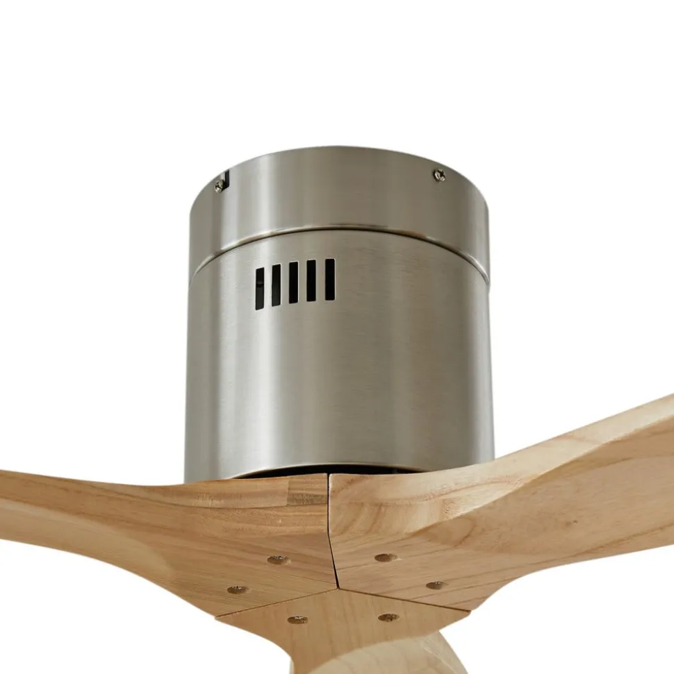 Lucande plafondventilator Vindur, nikkel, DC, stil, Ø 132 cm