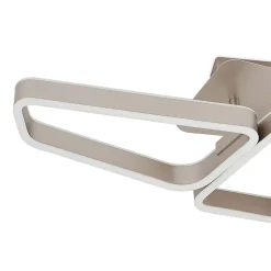 Lucande Quinn LED plafondlamp nikkel 3-lamps