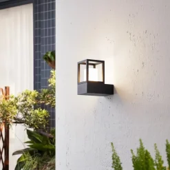 Lucande Rumina LED buitenwandlamp in zwart