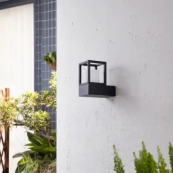 Lucande Rumina LED buitenwandlamp in zwart