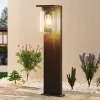 Lucande Semka tuinpadverlichting, 65 cm, antraciet, glas, aluminium