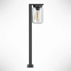 Lucande Semka tuinpadverlichting, 65 cm, antraciet, glas, aluminium
