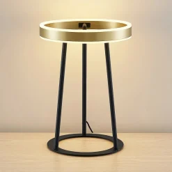 Lucande Seppe LED tafellamp, messing