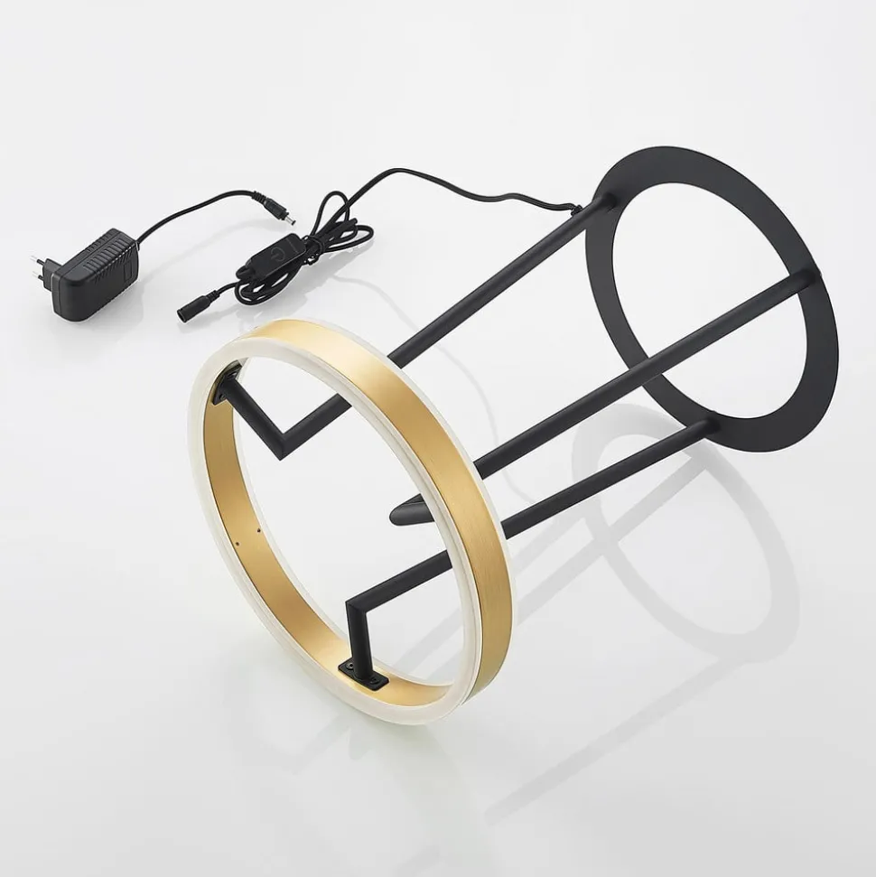 Lucande Seppe LED tafellamp, messing