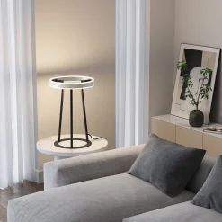 Lucande Seppe LED tafellamp, nikkel