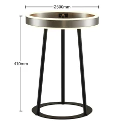 Lucande Seppe LED tafellamp, nikkel