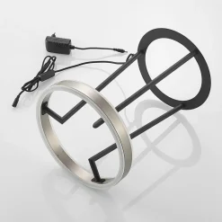 Lucande Seppe LED tafellamp, nikkel