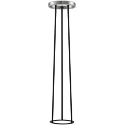 Lucande Seppe LED vloerlamp, Ø 30 cm, nikkel