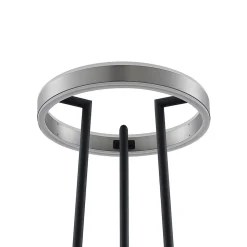 Lucande Seppe LED vloerlamp, Ø 30 cm, nikkel