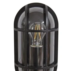 Lucande Serine buitenwandlamp, 27,1 cm, zwart, aluminium