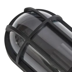 Lucande Serine buitenwandlamp, 27,1 cm, zwart, aluminium