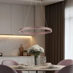 Lucande Slimme hanglamp Yonam, koffie, 1-lamp, Tuya