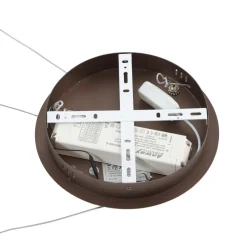 Lucande Slimme hanglamp Yonam, koffie, 1-lamp, Tuya