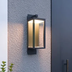 Lucande Smart LED buitenwandlamp Ferdinand, grijs, Tuya