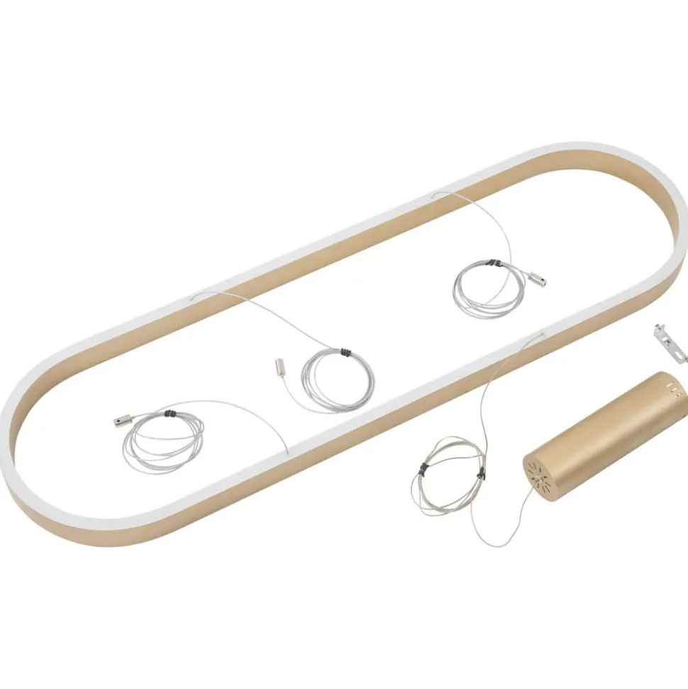 Lucande Smart LED hanglamp Melinay, goud, CCT, Tuya