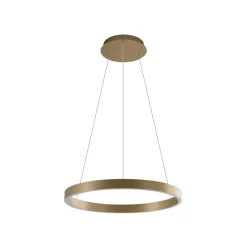 Lucande Smart LED hanglamp Yonam, goud, 1-lamp, Tuya