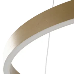 Lucande Smart LED hanglamp Yonam, goud, 1-lamp, Tuya