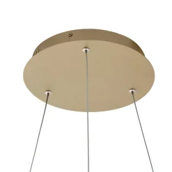 Lucande Smart LED hanglamp Yonam, goud, 1-lamp, Tuya