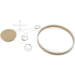 Lucande Smart LED hanglamp Yonam, goud, 1-lamp, Tuya