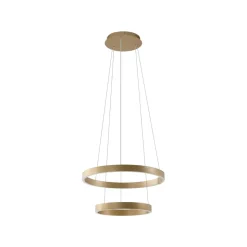 Lucande Smart LED hanglamp Yonam, goud, 2-lamps, Tuya