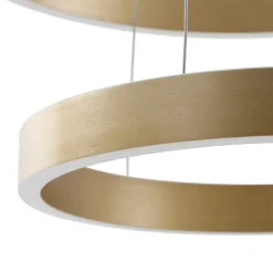 Lucande Smart LED hanglamp Yonam, goud, 2-lamps, Tuya