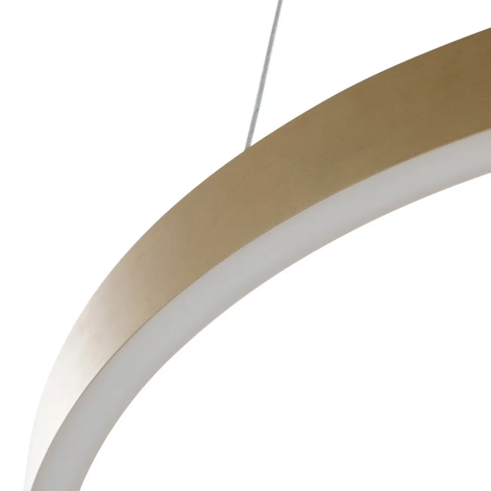 Lucande Smart LED hanglamp Yonam, goud, 2-lamps, Tuya