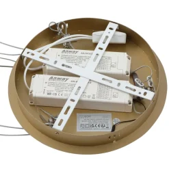 Lucande Smart LED hanglamp Yonam, goud, 2-lamps, Tuya