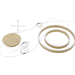 Lucande Smart LED hanglamp Yonam, goud, 2-lamps, Tuya