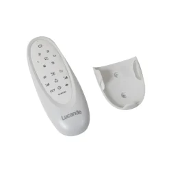 Lucande Smart LED plafondventilator Moneno, wit, DC, Tuya