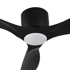 Lucande Smart LED plafondventilator Moneno, zwart, DC, Tuya