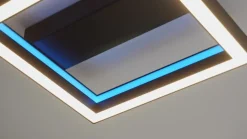 Lucande Smart LED plafondlamp Tjado, 30 cm, zwart, RGBW