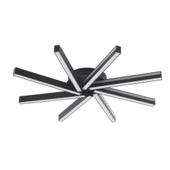 Lucande Smart LED plafondlamp Tjado, Ø70 cm, zwart, RGBW