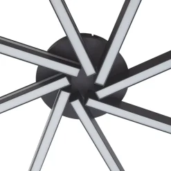 Lucande Smart LED plafondlamp Tjado, Ø70 cm, zwart, RGBW