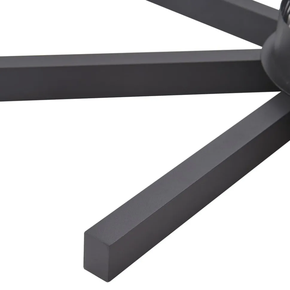 Lucande Smart LED plafondlamp Tjado, Ø70 cm, zwart, RGBW