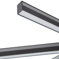 Lucande Smart LED plafondlamp Tjado, Ø70 cm, zwart, RGBW